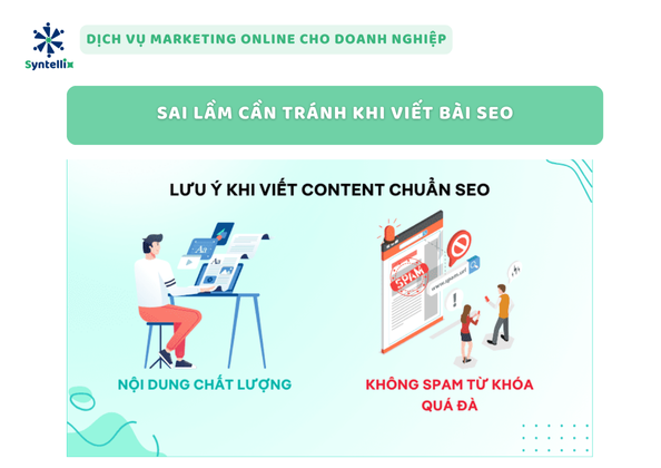 Sai lầm cần tránh khi viết bài SEO