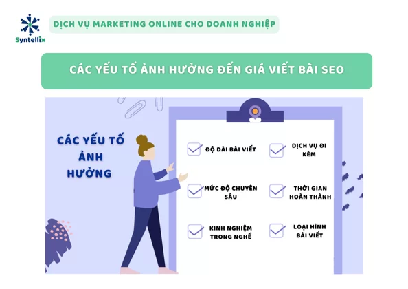 Các yếu tố ảnh hưởng đến giá viết bài SEO