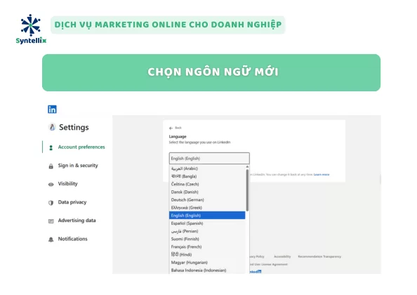 Chọn Ngôn Ngữ Mới