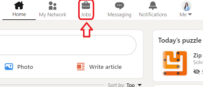 Truy Cập Mục “Jobs”