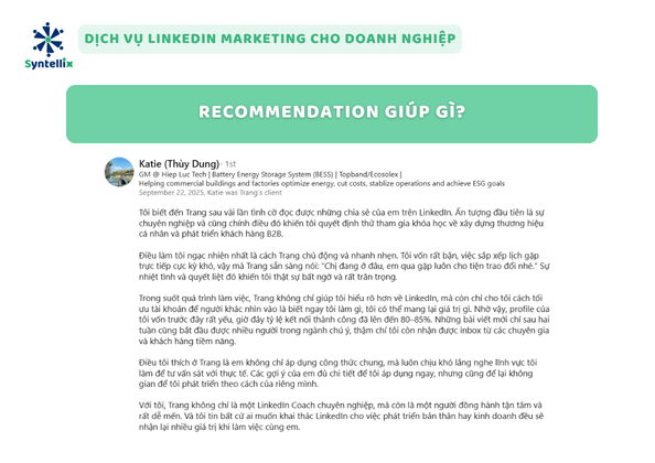 Recommendation giúp gì?