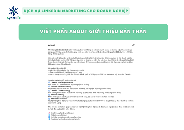 Viết phần About giới thiệu bản thân