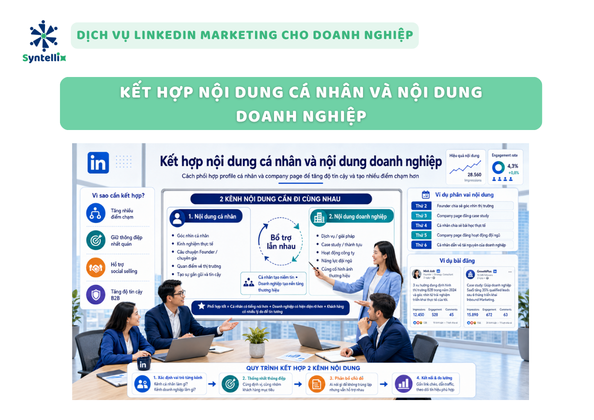 Kết hợp nội dung cá nhân và nội dung doanh nghiệp