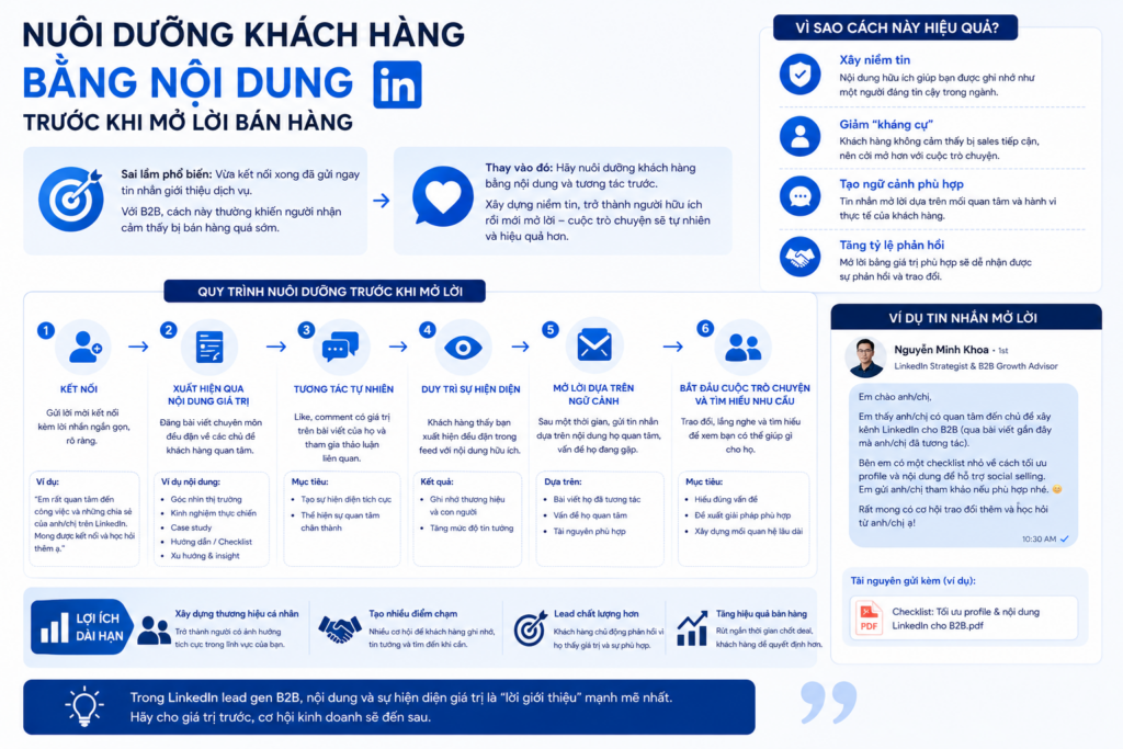 Nuôi dưỡng khách hàng bằng nội dung trước khi mở lời bán hàng