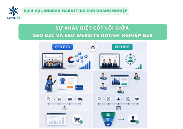 Sự khác biệt cốt lõi giữa SEO B2C và SEO Website Doanh Nghiệp B2B