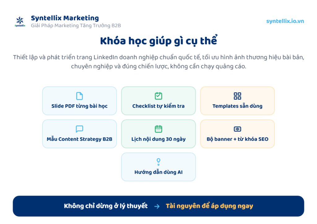 Khóa học giúp gì cụ thể?