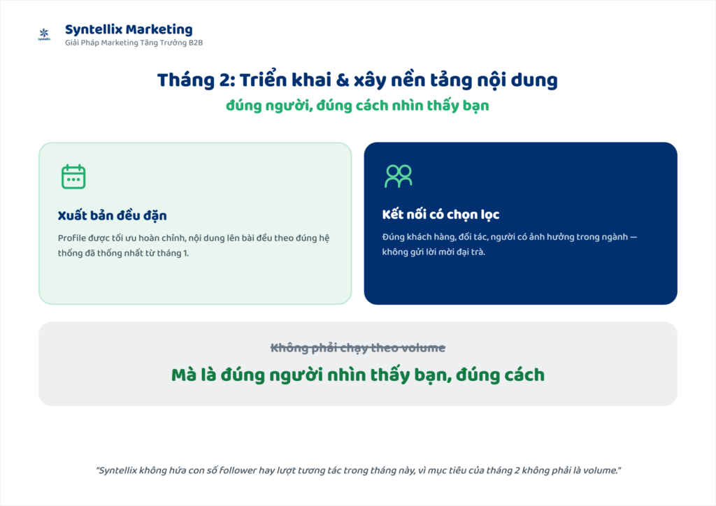 Tháng 2: Triển Khai & Xây Nền Tảng Nội Dung