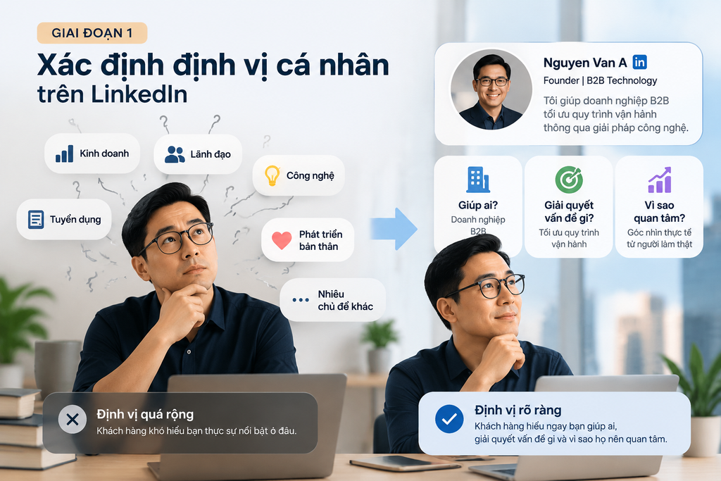 Giai đoạn 1: Xác định định vị cá nhân trên LinkedIn