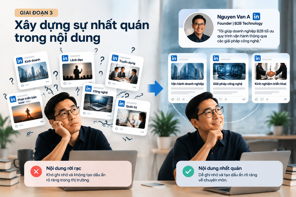 Giai đoạn 3: Xây dựng sự nhất quán trong nội dung