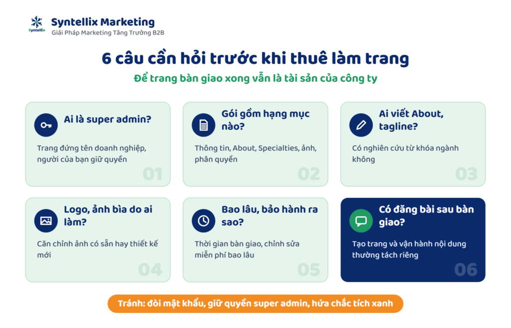 6 câu cần hỏi trước khi thuê tạo trang LinkedIn doanh nghiệp