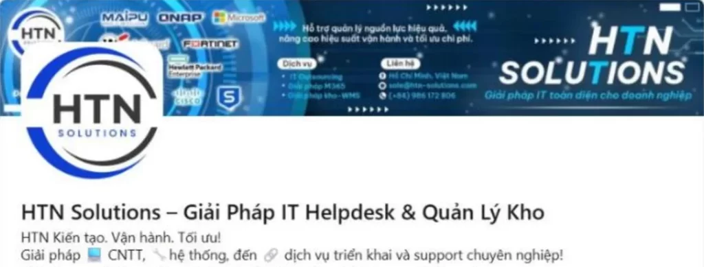 Trang LinkedIn doanh nghiệp HTN Solutions do Syntellix thiết lập